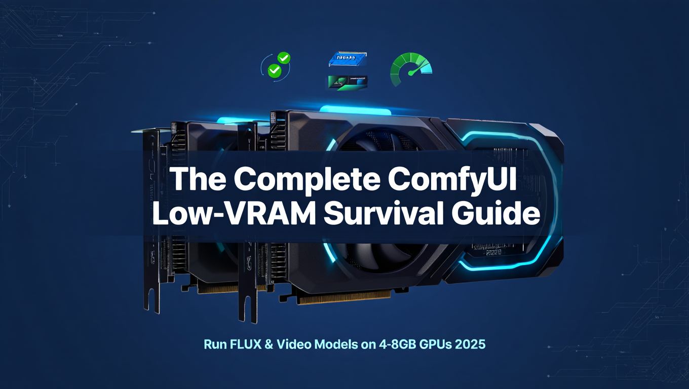 The Complete ComfyUI Low-VRAM Survival Guide - Run FLUX & Video Models on 4-8GB GPUs tutorial banner