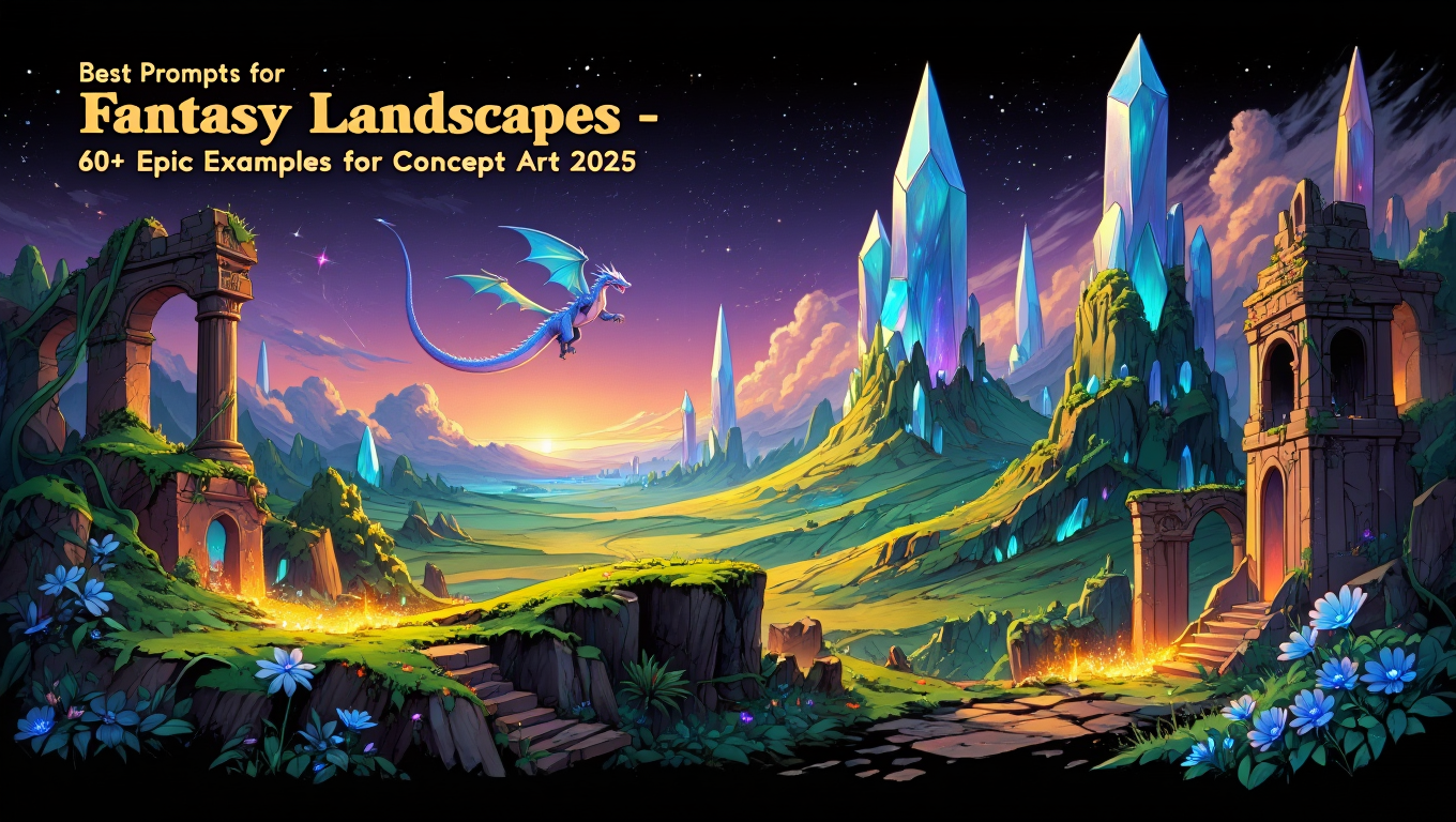 Best Prompts for Fantasy Landscapes - 60+ Epic Examples for Concept Art featured image