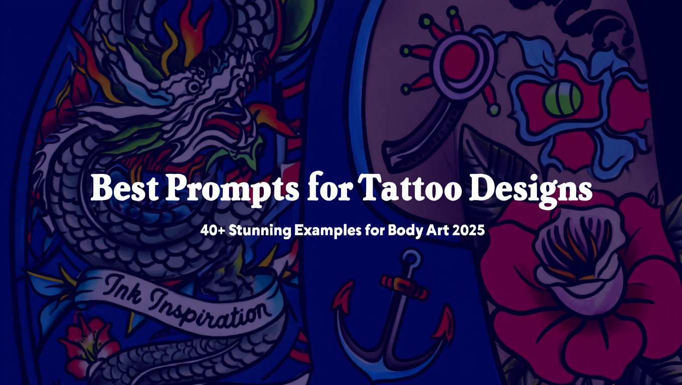 Best Prompts for Tattoo Designs - 40+ Stunning Examples for Body Art featured image