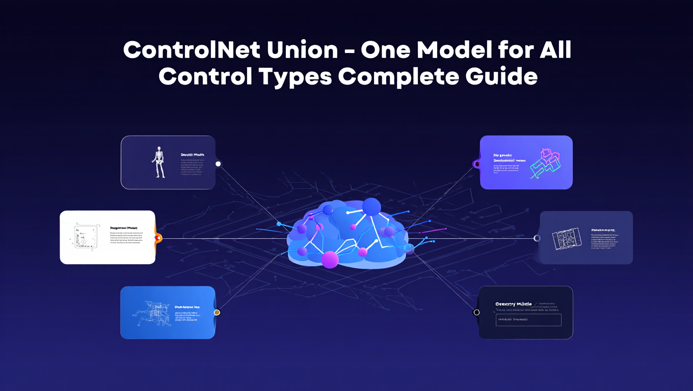 ControlNet Union - One Model for All Control Types Complete Guide tutorial banner