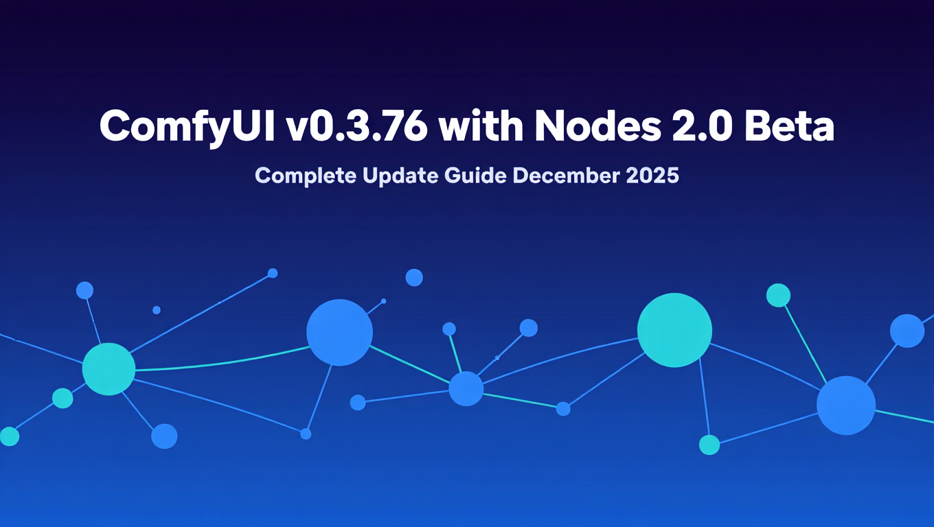 ComfyUI v0.3.76 with Nodes 2.0 Beta - Complete Update Guide December tutorial banner