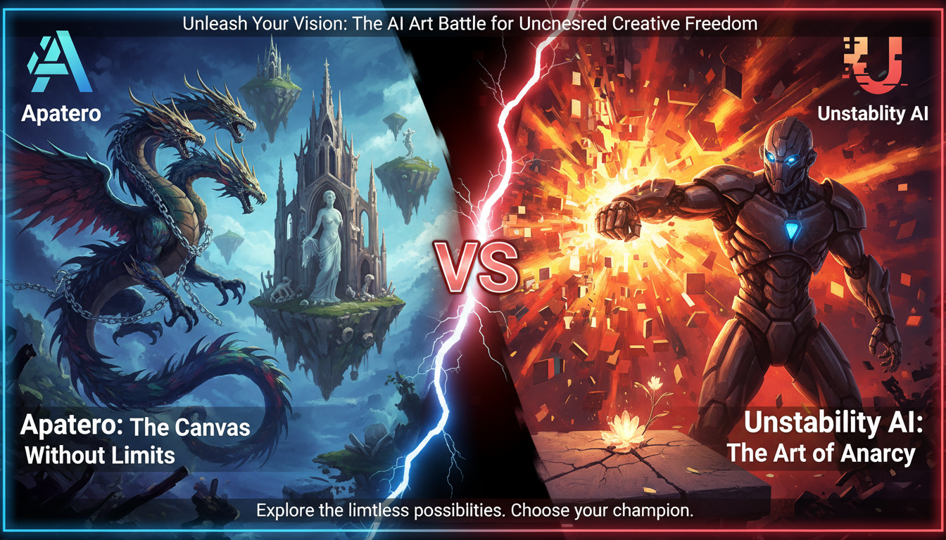 Apatero vs Unstability.ai comparison for uncensored AI image generation