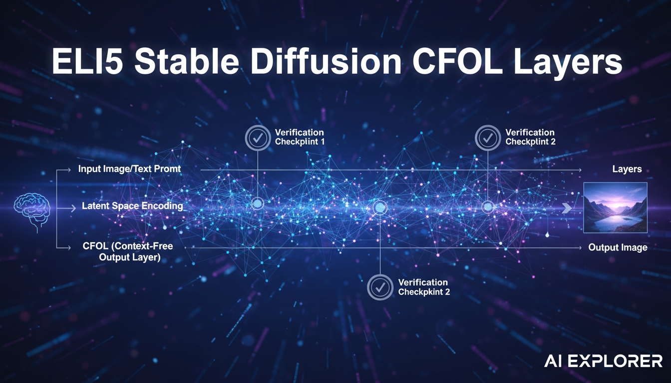 Diagram explaining CFOL layers in Stable Diffusion AI image generation