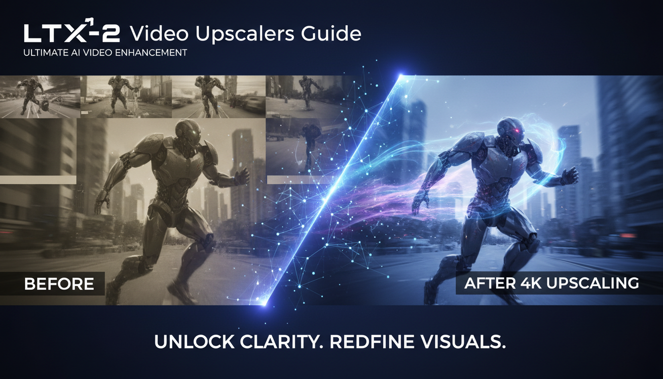 LTX-2 video upscaler comparison showing before and after 4K enhancement