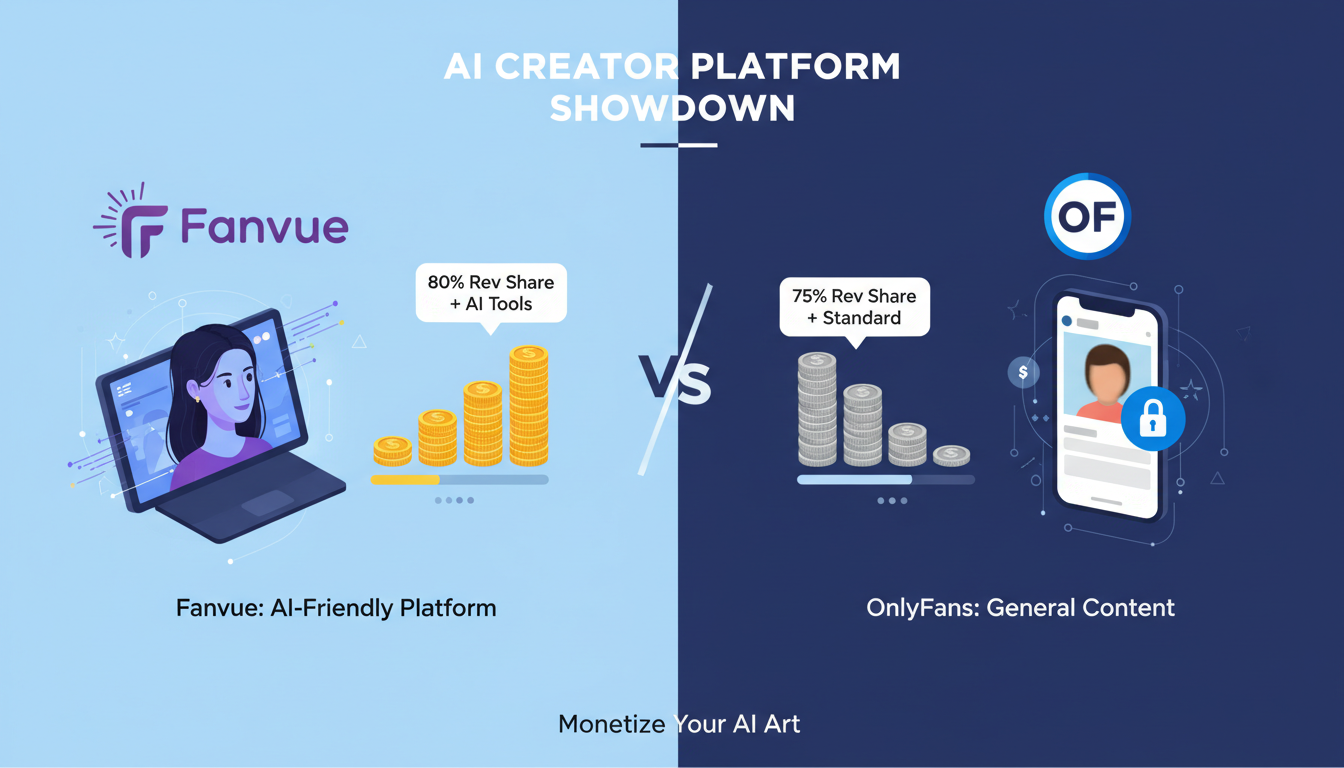 Fanvue vs OnlyFans comparison for AI content creators
