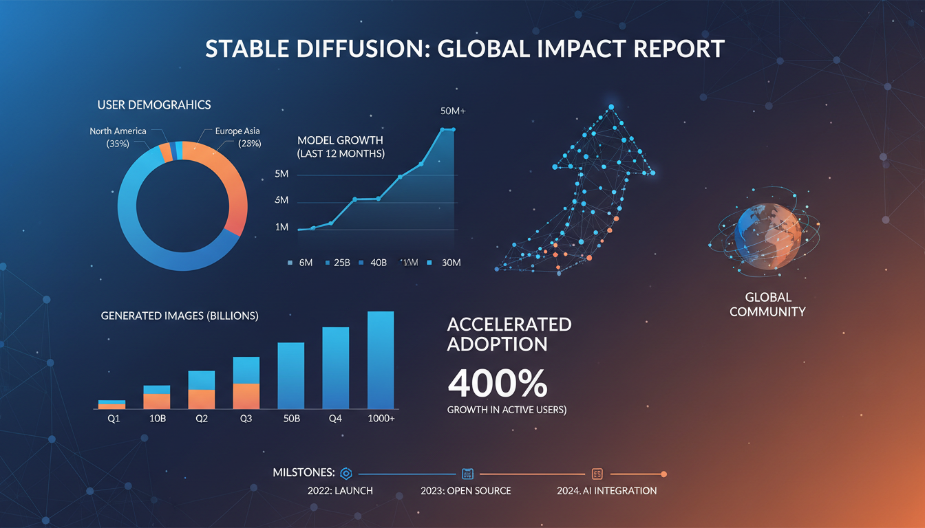 Stable Diffusion statistics and usage data 2025