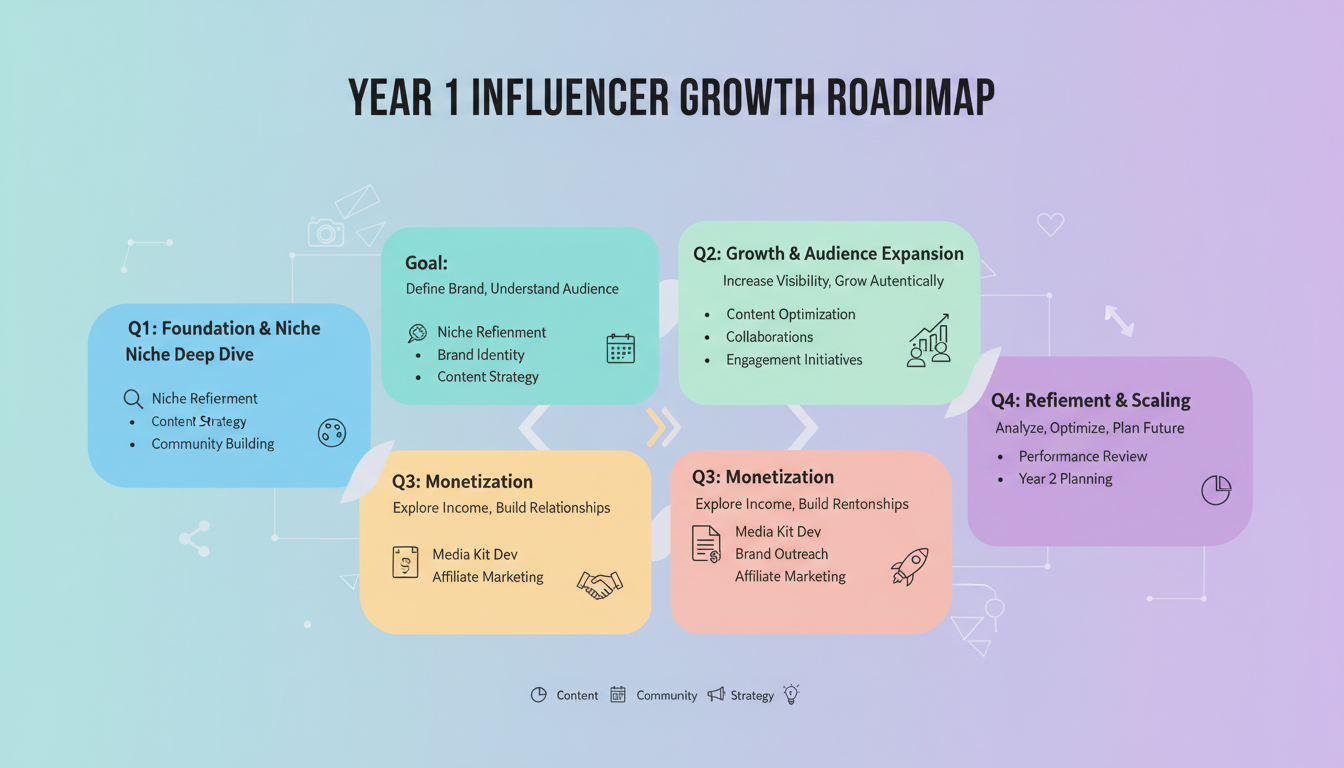 First year roadmap for influencer growth