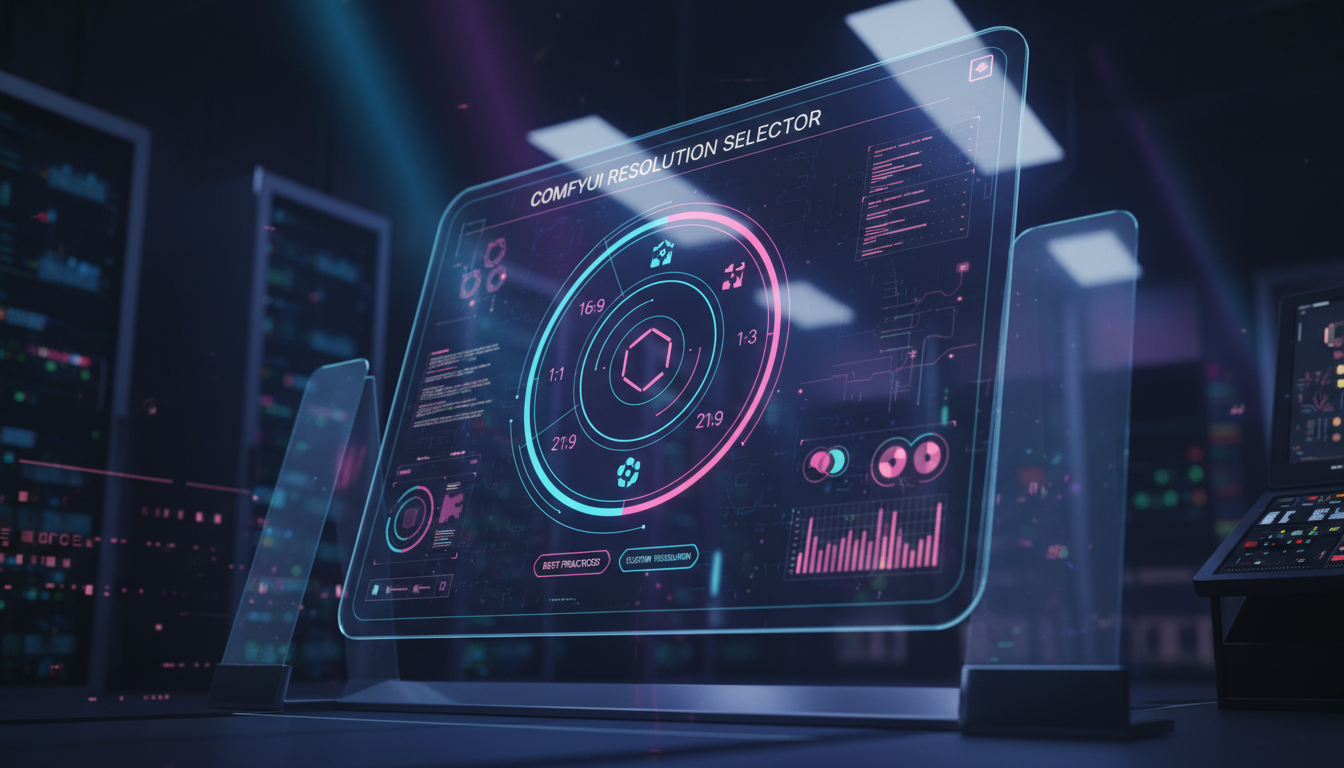 ComfyUI Resolution Selector node with aspect ratio presets for different platforms