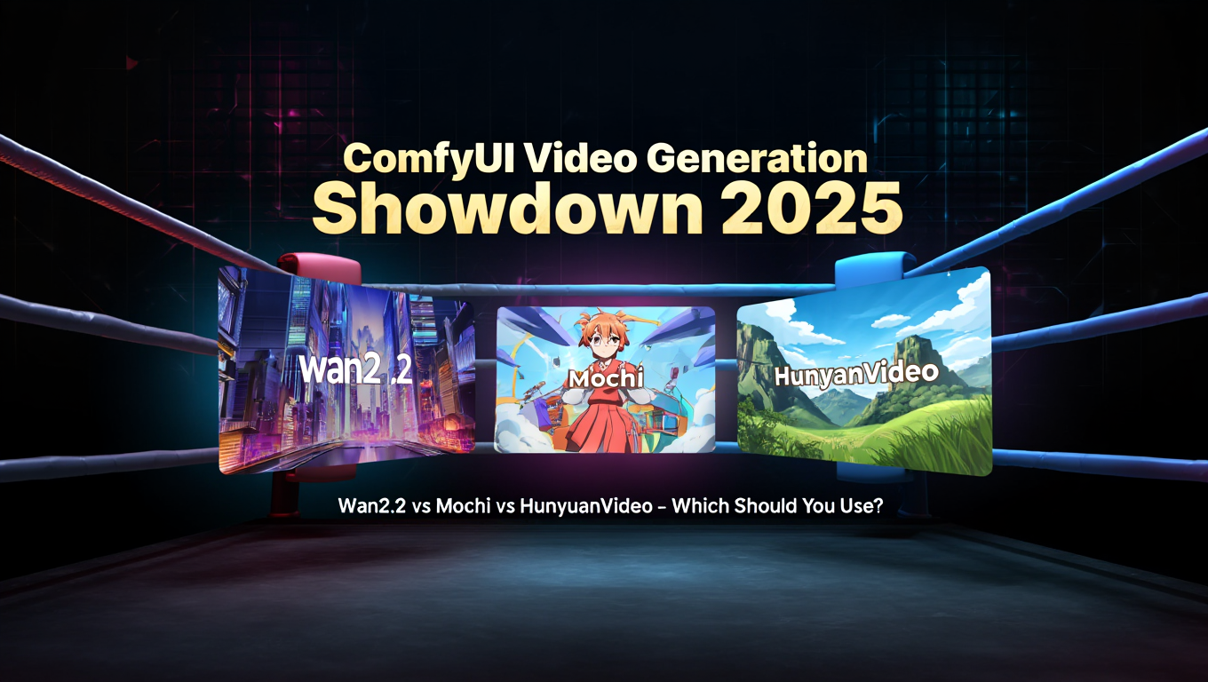 ComfyUI Video Generation Showdown 2025 - Wan2.2 vs Mochi vs HunyuanVideo - Which Should You Use?