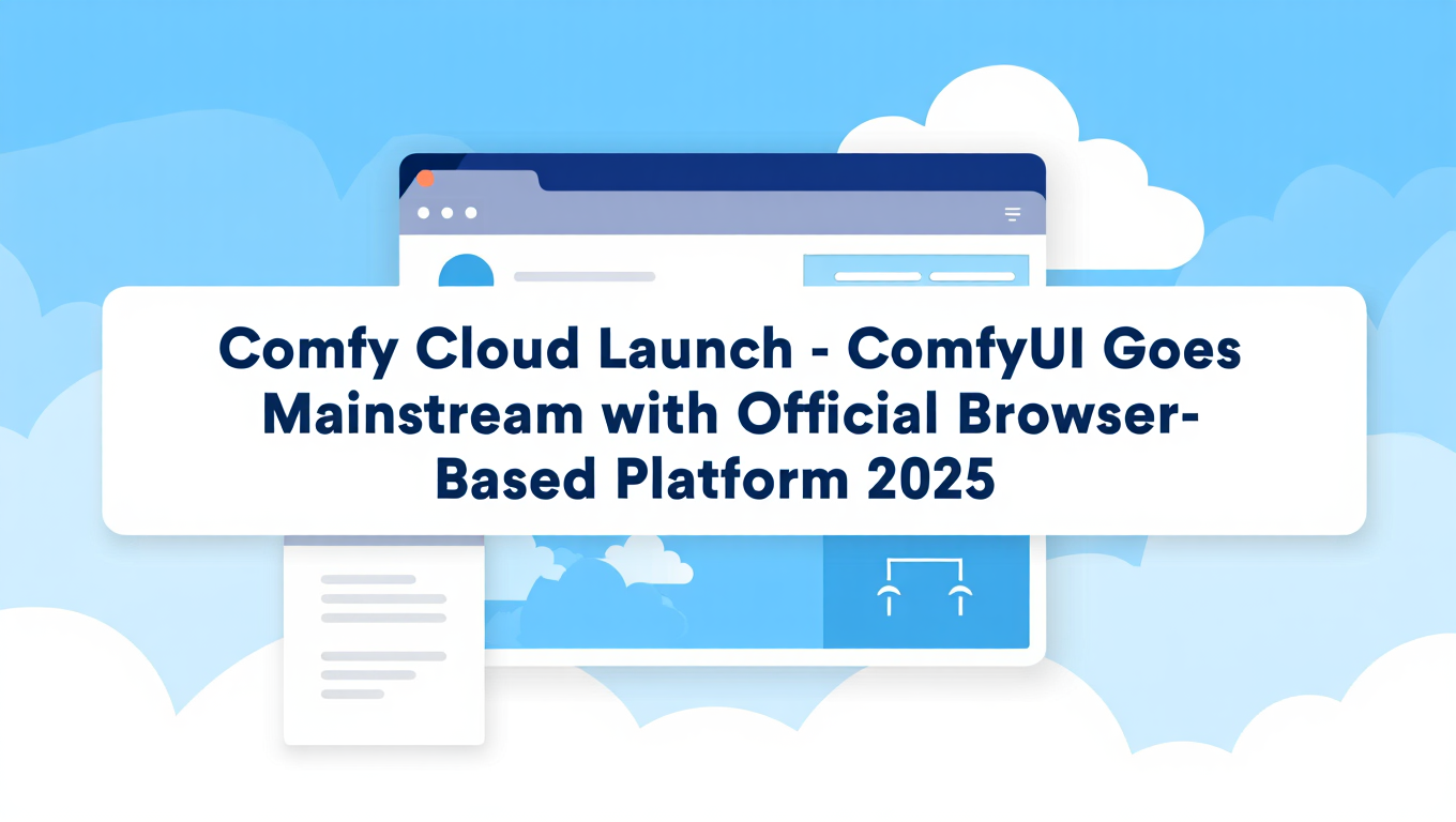 Comfy Cloud Launch - ComfyUI Goes Mainstream with Official Browser-Based Platform 2025 - Complete ComfyUI guide and tutorial