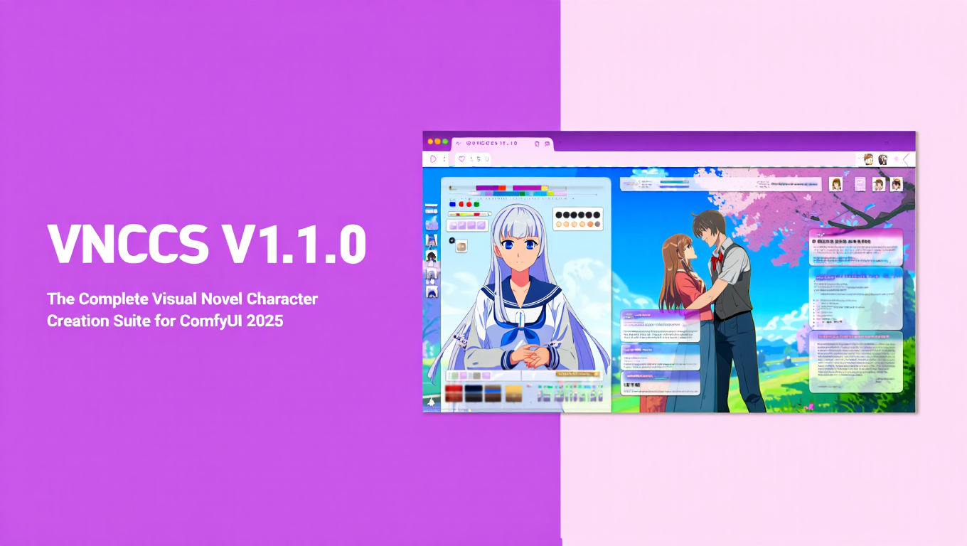 VNCCS V1.1.0 - ComfyUI 2025 के लिए संपूर्ण विजुअल नॉवेल चरित्र निर्माण सूट