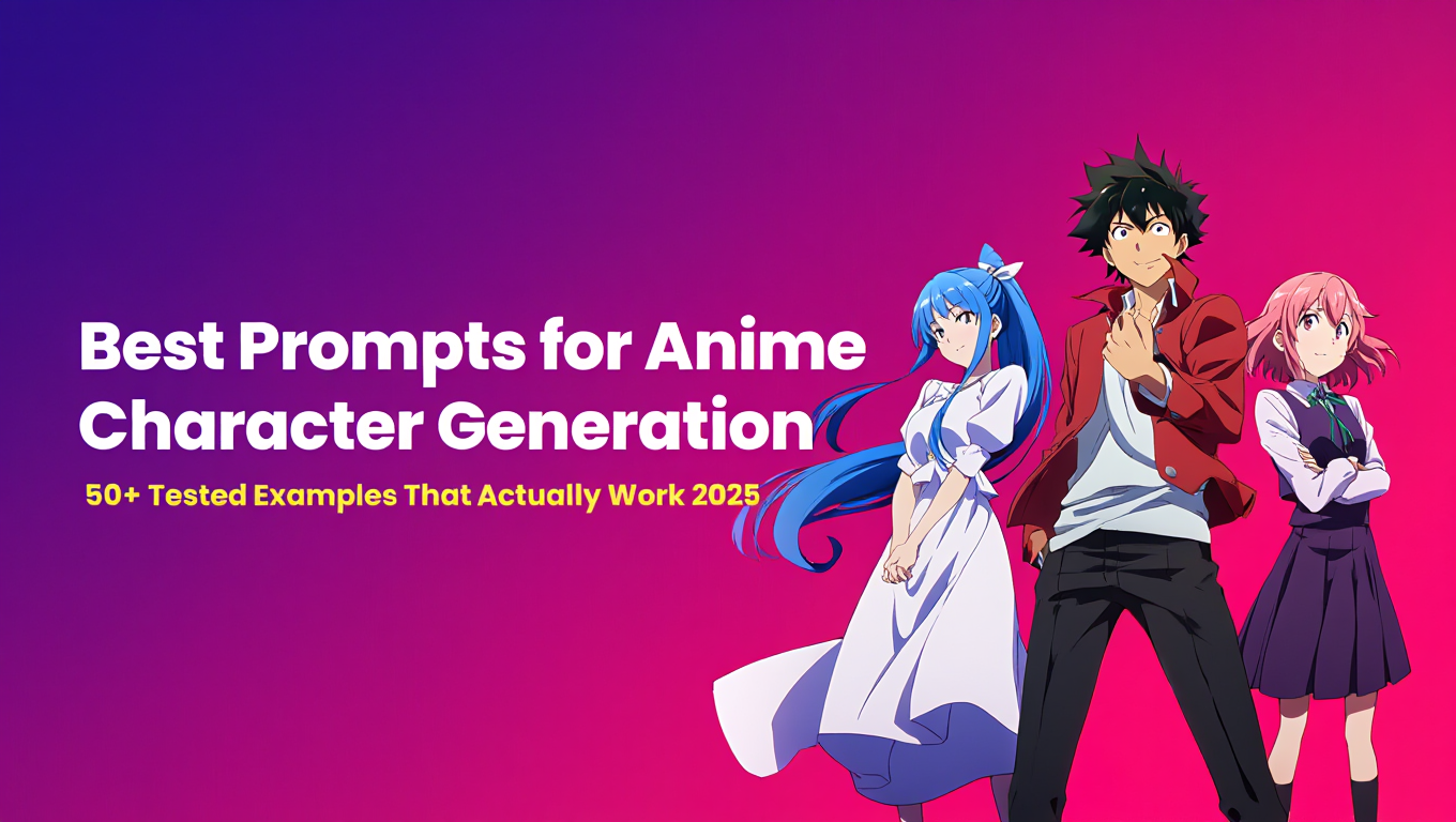 Best Prompts for Anime Character Generation - 50+ Tested Examples That Actually Work 2025