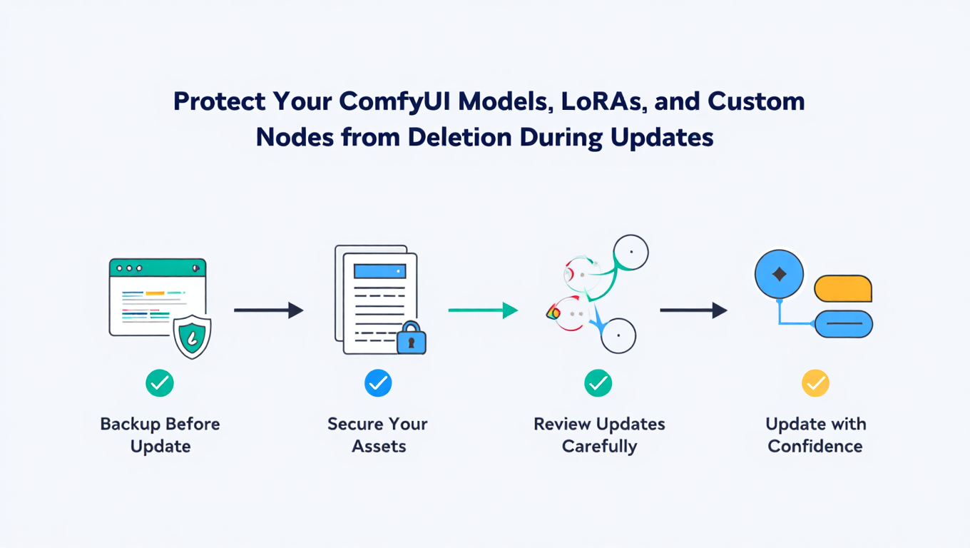 Protect Your ComfyUI Models, LoRAs, and Custom Nodes from Deletion During Updates - Complete ComfyUI guide and tutorial
