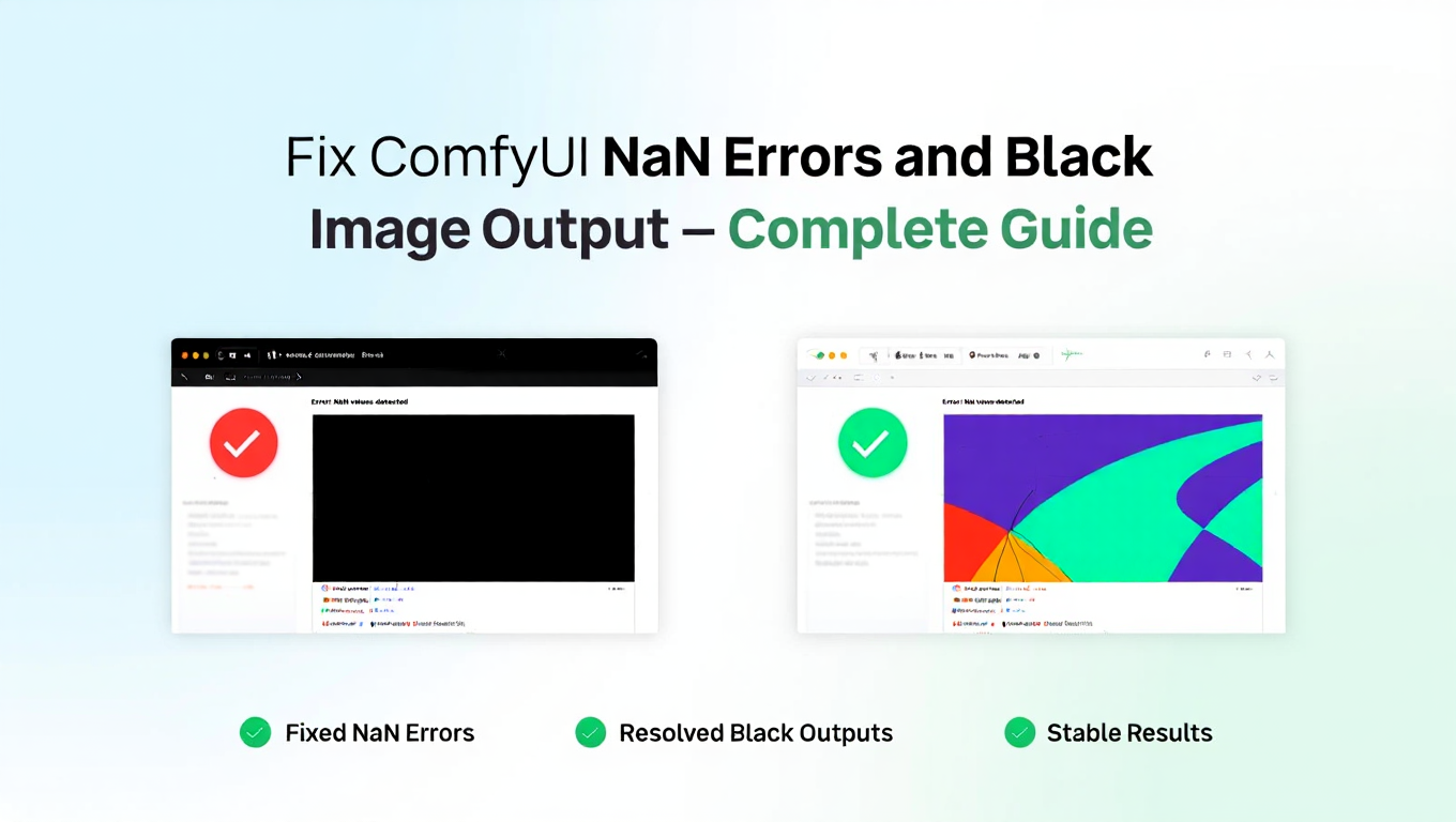 Fix ComfyUI NaN Errors and Black Image Output - Complete Guide - Complete ComfyUI guide and tutorial