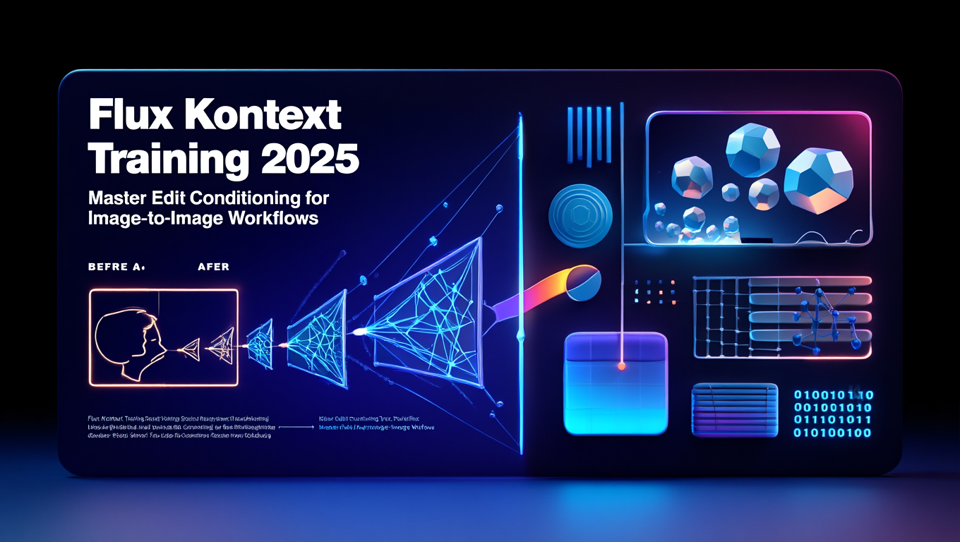 Flux Kontext Training 2025: Master Edit Conditioning for Image-to-Image Workflows - Complete AI Image Generation guide and tutorial