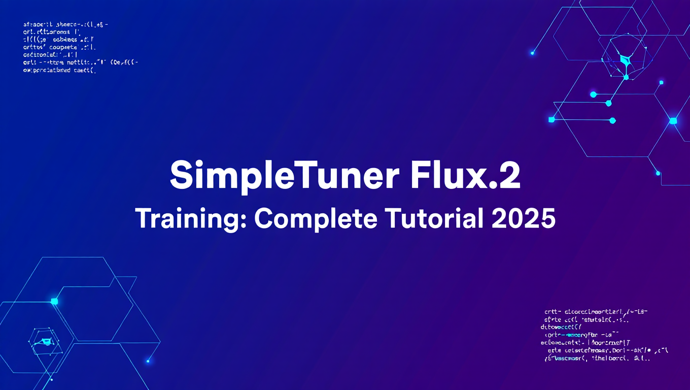 SimpleTuner Flux.2 Training: Complete Tutorial 2025 - Complete AI Image Generation guide and tutorial