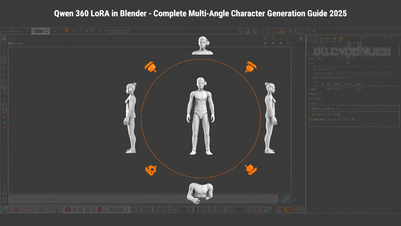 Qwen 360 LoRA in Blender - Complete Multi-Angle Character Generation Guide 2025 - Complete AI Image Generation guide and tutorial