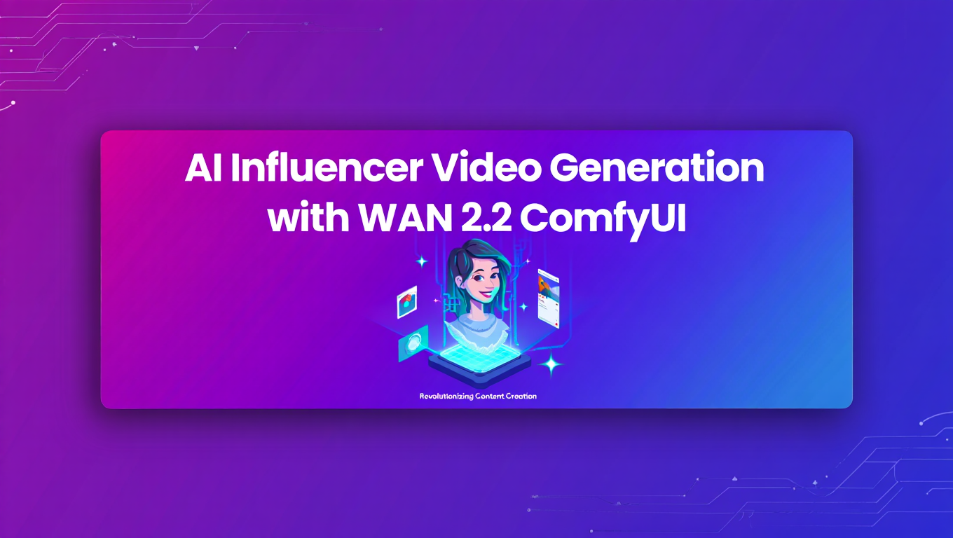 WAN 2.2 video generation workflow for AI influencer content in ComfyUI