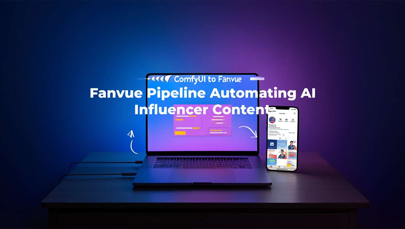ComfyUI to Fanvue automated content pipeline workflow diagram