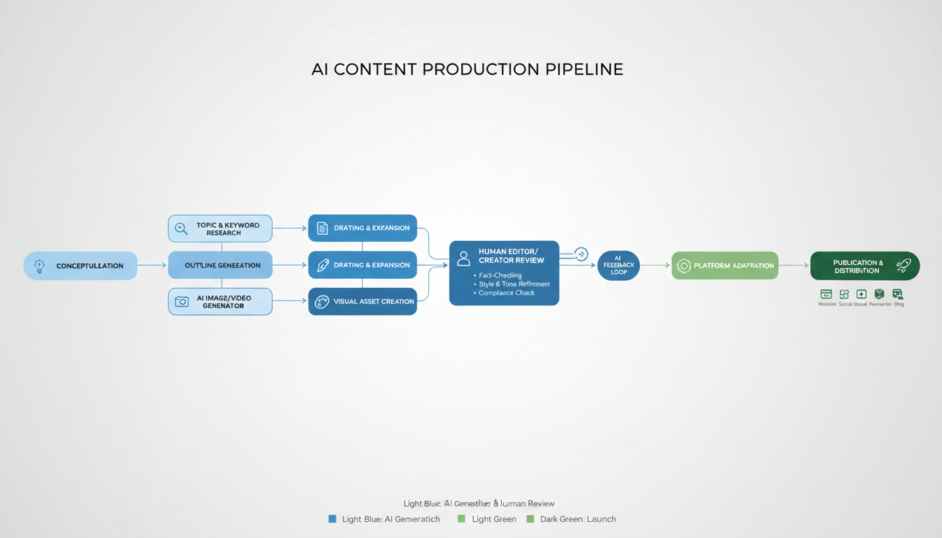 AI influencer content production workflow