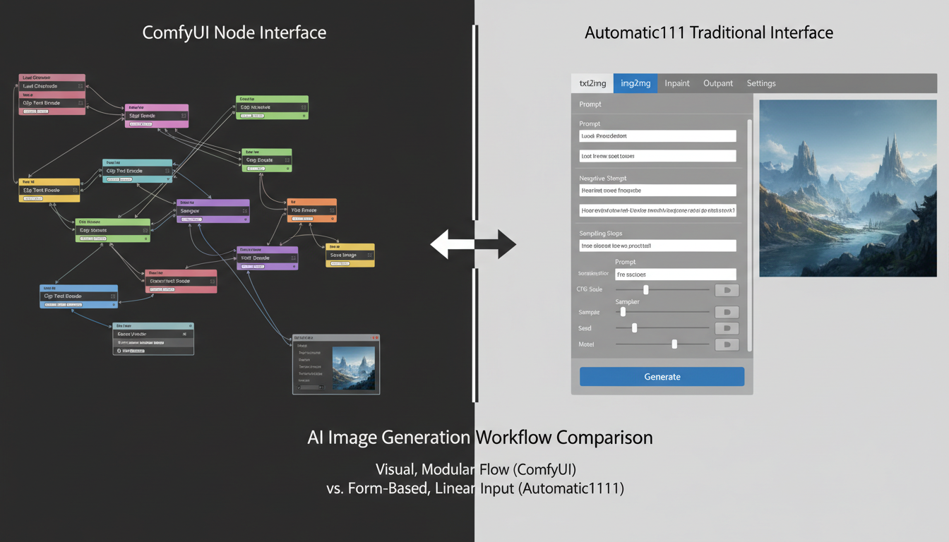 ComfyUI vs A1111 comparison