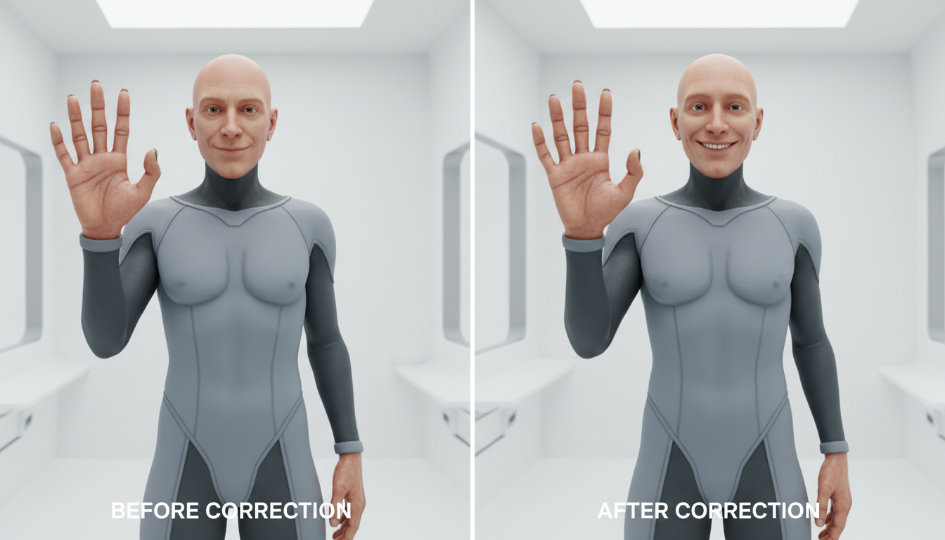 Vorher und nachher Anatomie-Reparaturen