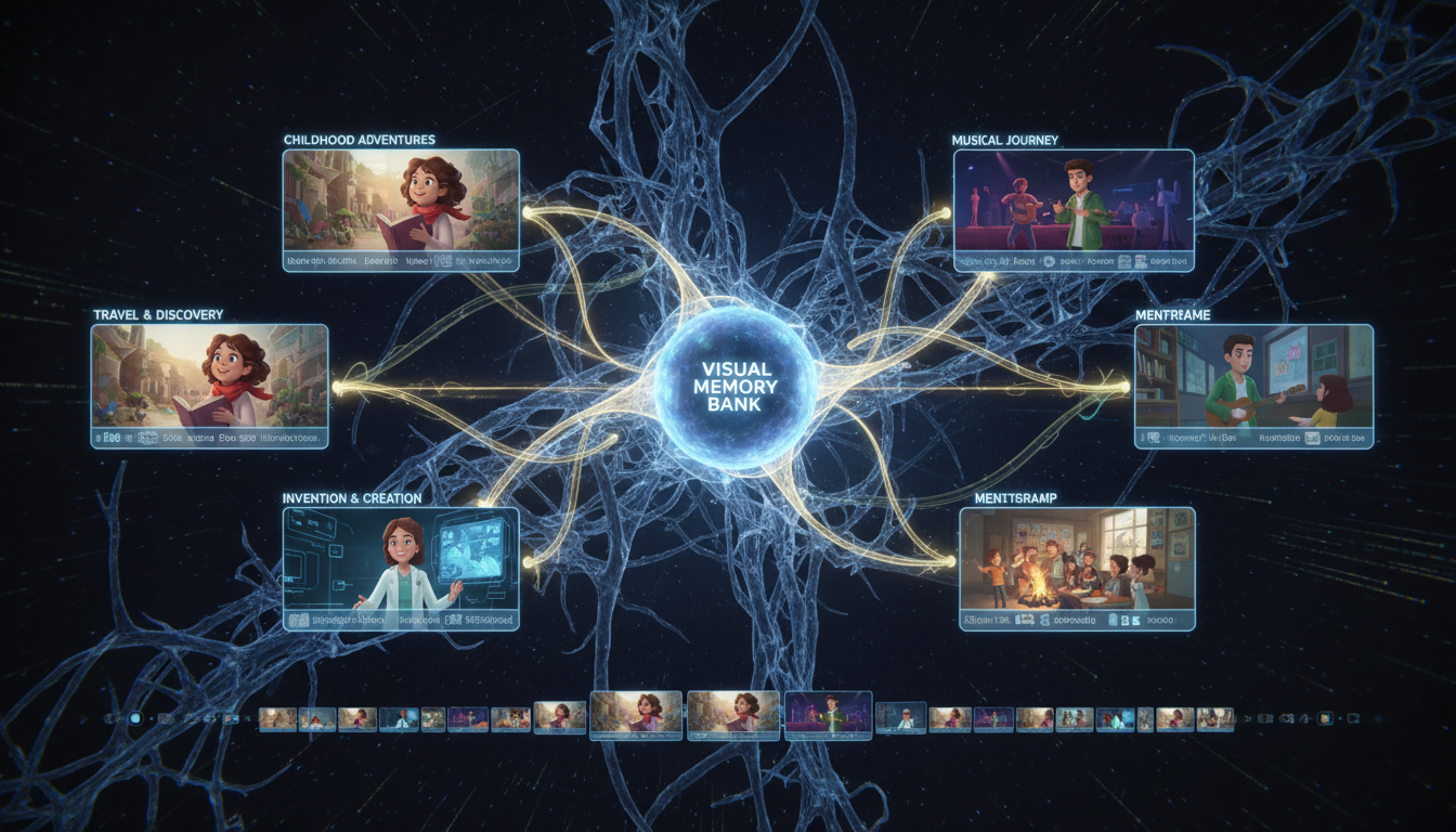 StoryMem memory bank visualization