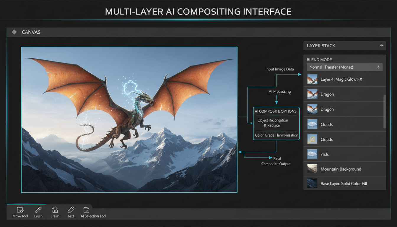LayerForge multi-layer interface