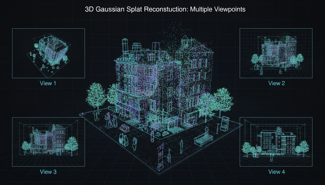 SHARP output Gaussian splat visualization