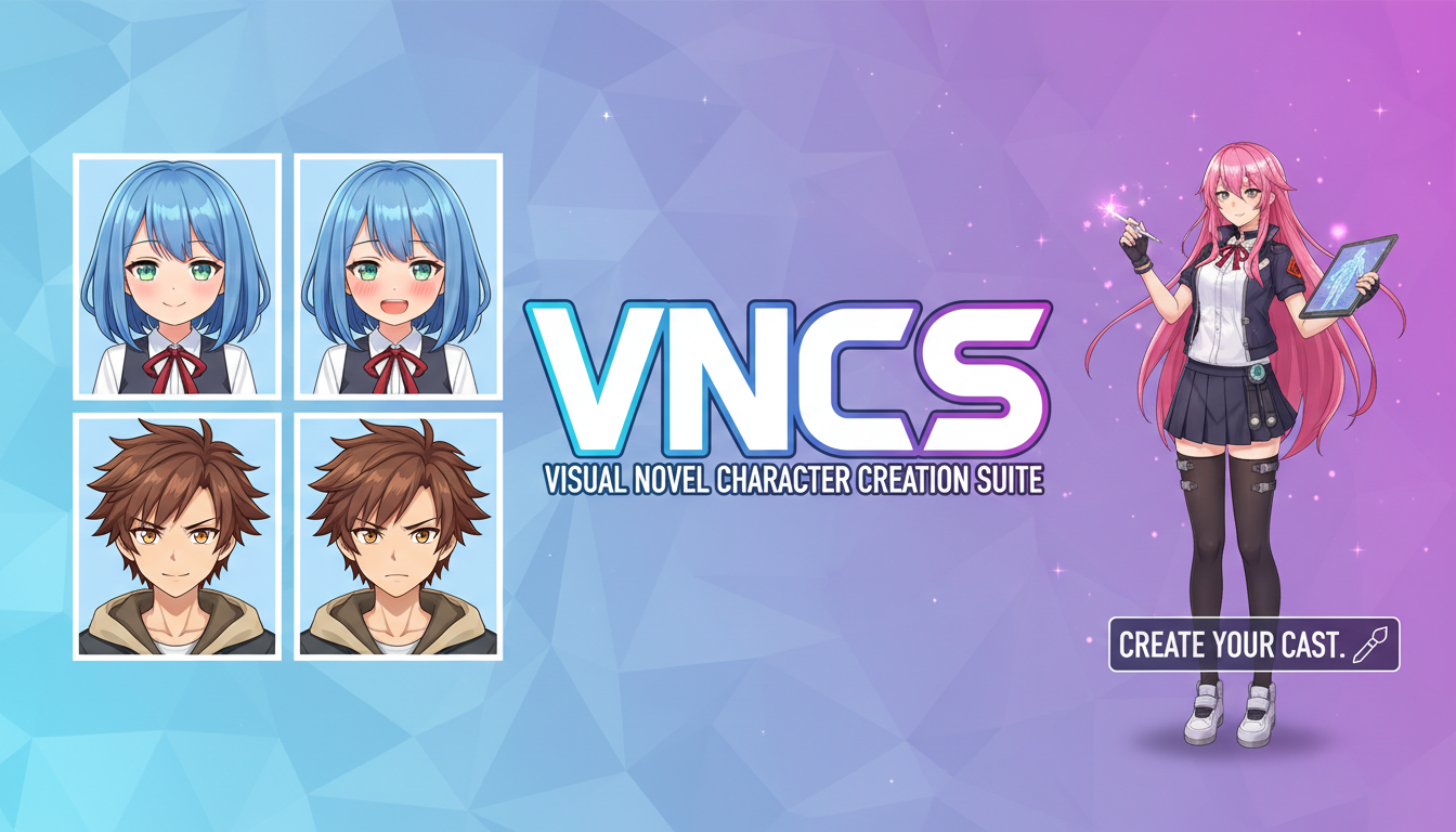 VNCCS creating consistent visual novel character sprites with multiple expressions