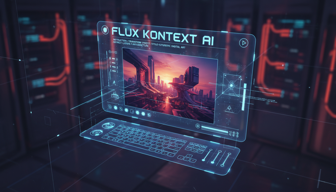 Flux Kontext AI instruction-based image editing interface