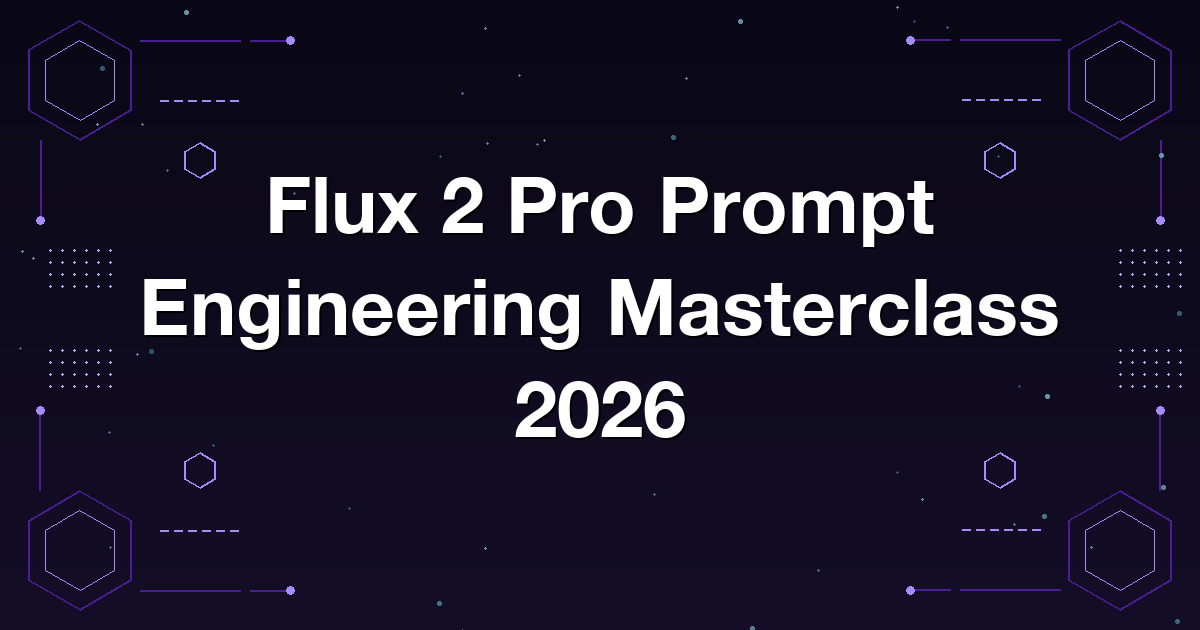 Flux 2 Pro Prompt Engineering Masterclass 2026