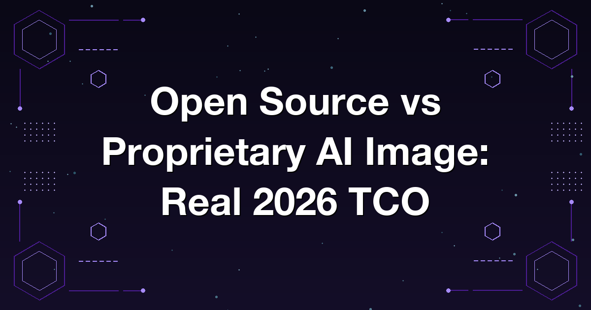 Open Source vs Proprietary AI Image: Real 2026 TCO