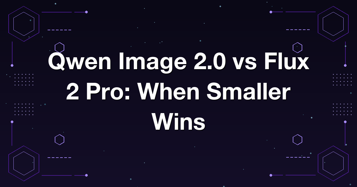 Qwen Image 2.0 vs Flux 2 Pro: When Smaller Wins
